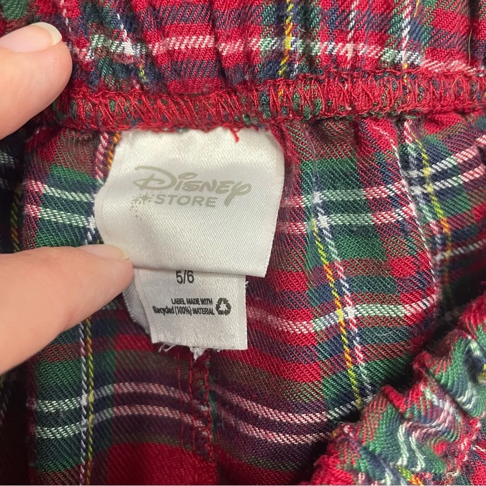 DISNEY Store Christmas Tartan Plaid Pajamas 5/6